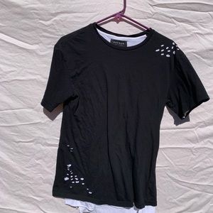 Ripped Black/White Shirt